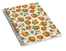 Load image into Gallery viewer, Orange Blossom Pattern - Spiral Notebook