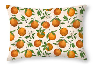 Orange Blossom Pattern - Throw Pillow