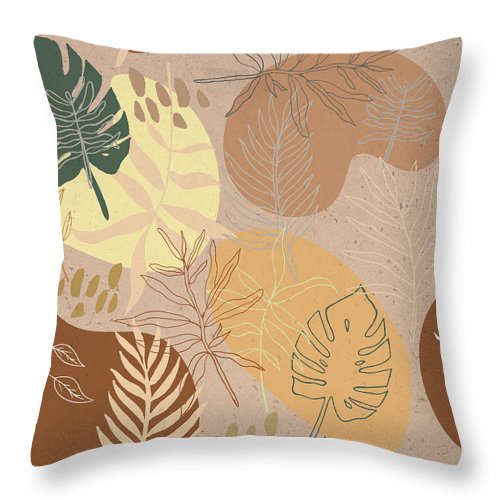 Orange Terracotta Pattern - Throw Pillow
