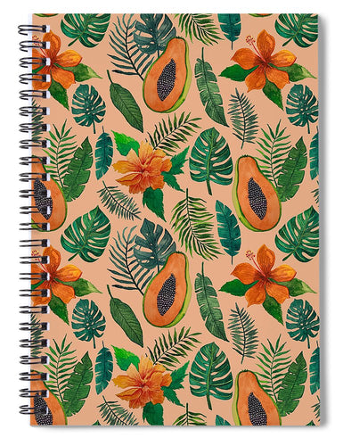 Papaya Pattern - Spiral Notebook