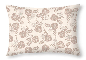 Pastel Floral Pattern - Throw Pillow