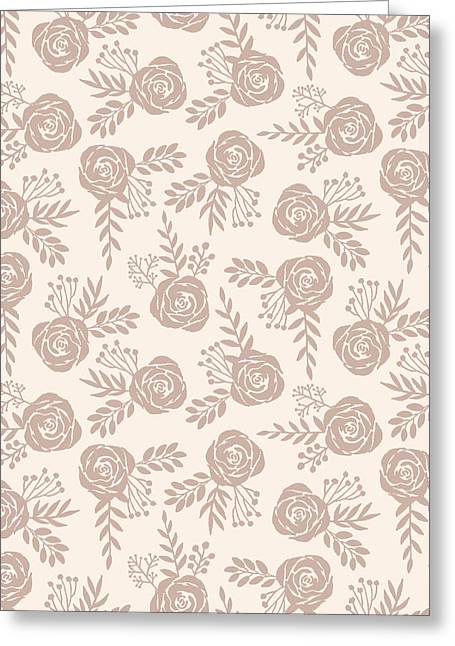 Pastel Floral Pattern - Greeting Card
