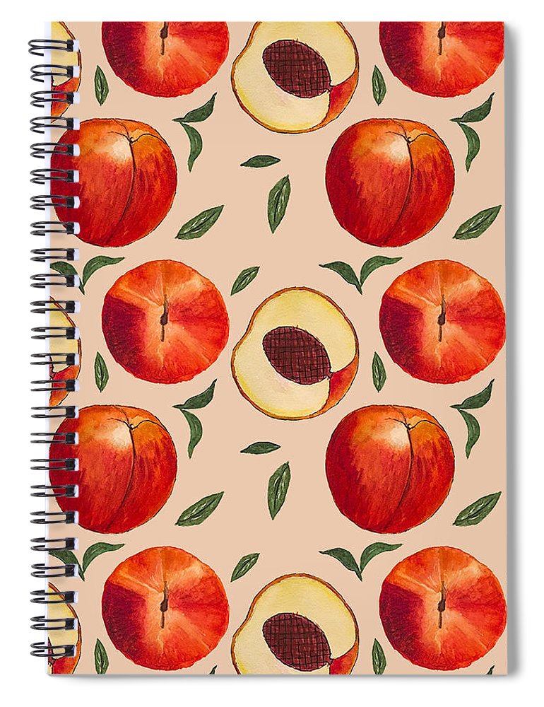 Peach Pattern - Spiral Notebook