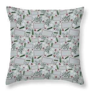 Pennsylvania Christmas Pattern - Throw Pillow