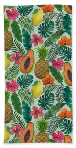 Pineapple and Papaya Pattern - Beach Towel