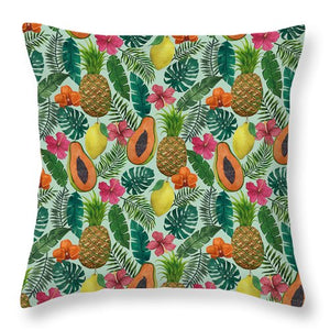 Pineapple and Papaya Pattern - Throw Pillow