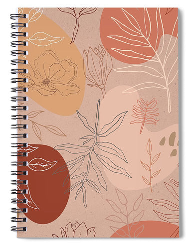 Pink Abstract Desert Pattern - Spiral Notebook