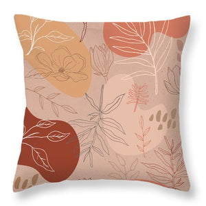 Pink Abstract Desert Pattern - Throw Pillow