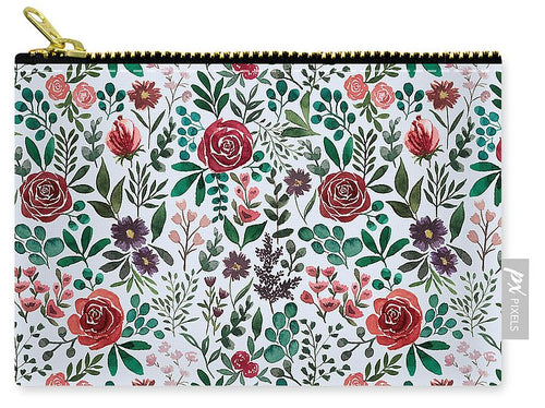 Pink and Purple Flowers - Carry-All Pouch