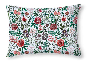 Pink and Purple Flowers - Throw Pillow