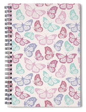 Load image into Gallery viewer, Pink Butterfly Pattern - Spiral Notebook