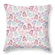 Load image into Gallery viewer, Pink Butterfly Pattern - Throw Pillow