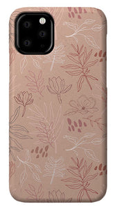 Pink Desert Leaf Pattern - Phone Case