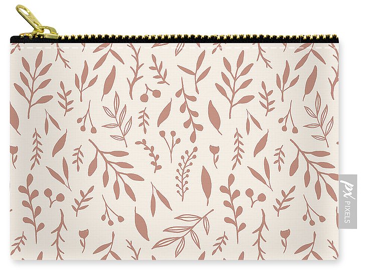 Pink Falling Leaves Pattern - Carry-All Pouch