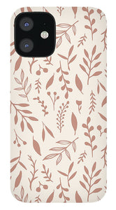 Pink Falling Leaves Pattern - Phone Case