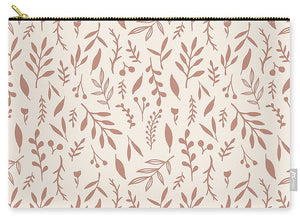 Pink Falling Leaves Pattern - Carry-All Pouch