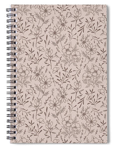 Pink Flower Pattern - Spiral Notebook