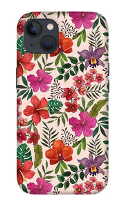 Pink Tropical Flower Pattern - Phone Case