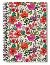 Load image into Gallery viewer, Pink Tropical Flower Pattern - Spiral Notebook