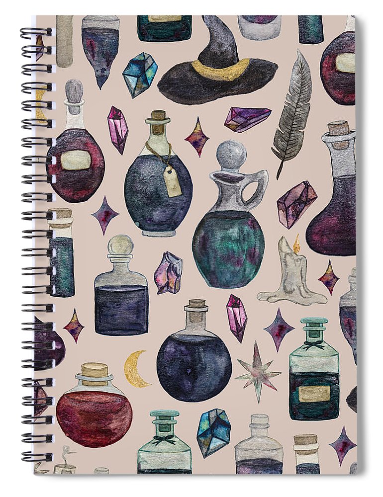 Potions Pattern - Spiral Notebook