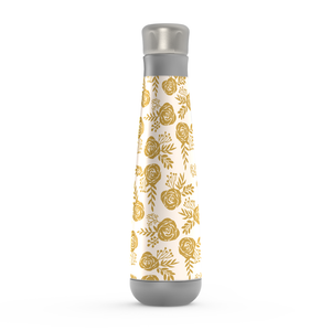Warm Gold Floral Peristyle Water Bottles