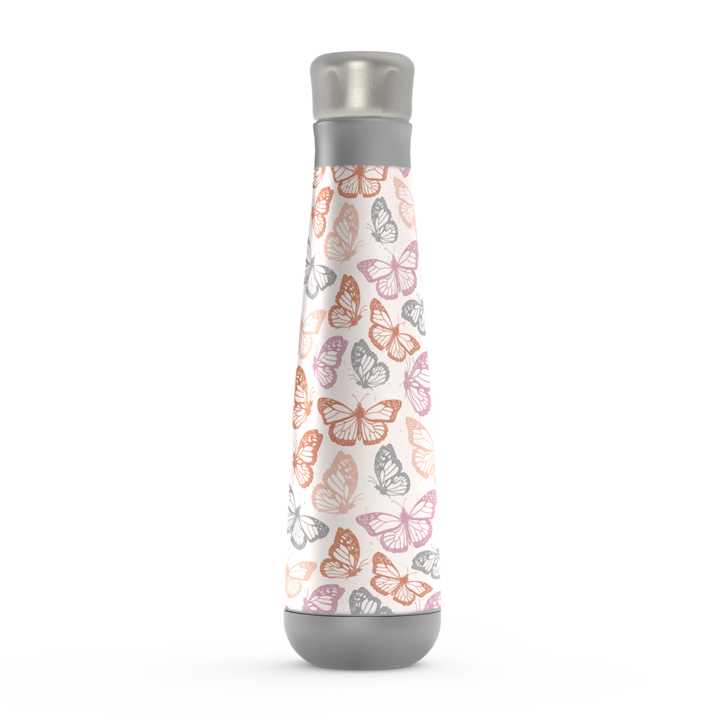 Orange and Pink Butterfly Peristyle Water Bottles