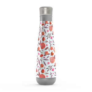 Red Floral Pattern Peristyle Water Bottle