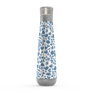 Light Blue Floral Pattern Peristyle Water Bottle