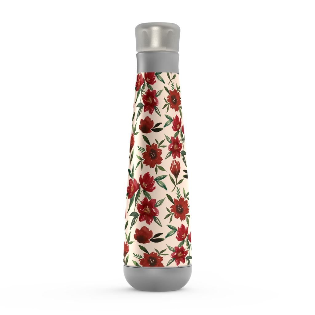 Red Fall Flowers Peristyle Water Bottle