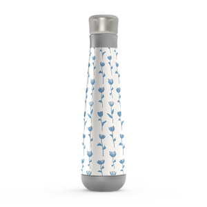 Light Blue Flower Pattern Peristyle Water Bottle