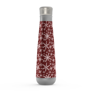 Red Snowflakes Peristyle Water Bottle