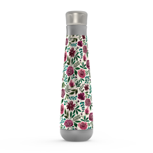 Load image into Gallery viewer, Deep Magenta Floral Eucalyptus Peristyle Water Bottle