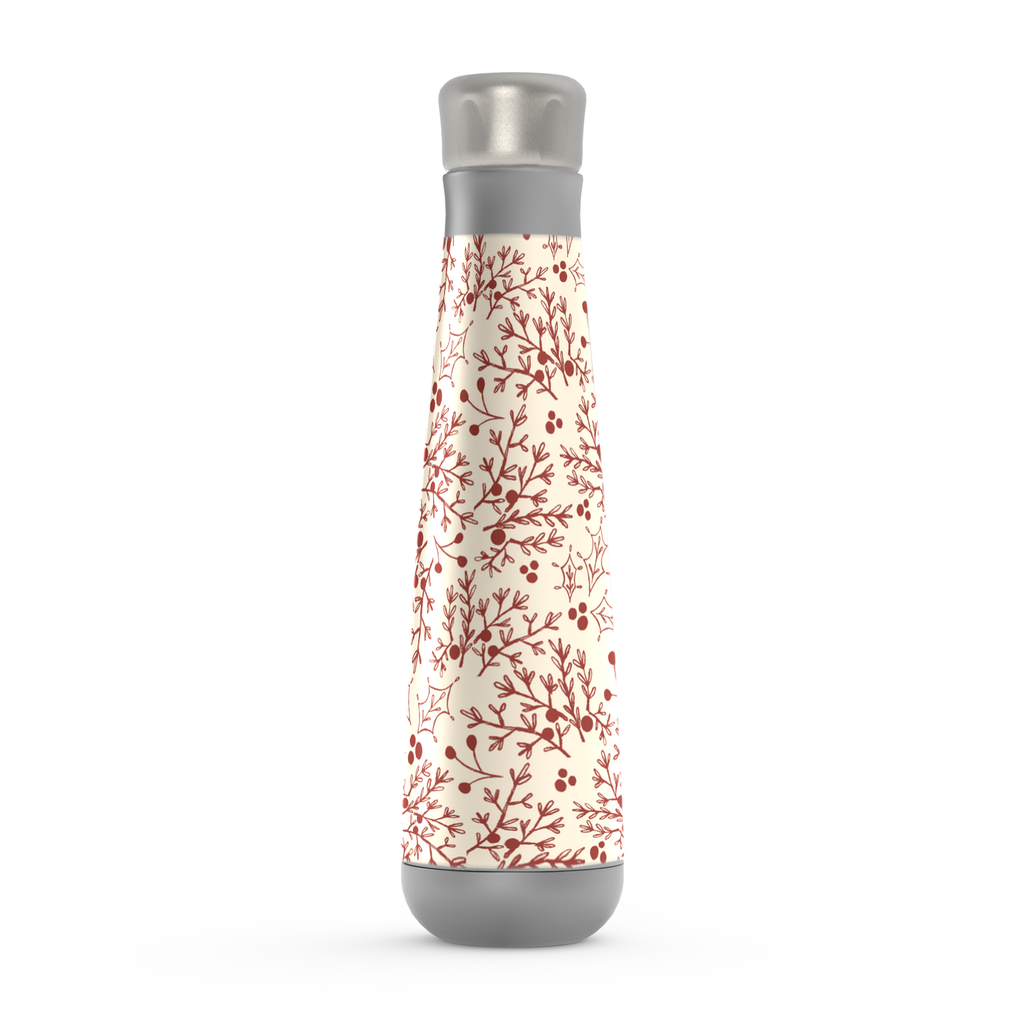 Red Christmas Branch Peristyle Water Bottle