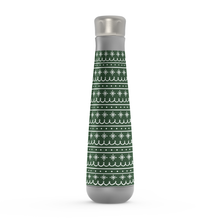 Load image into Gallery viewer, Green Snowflake Pattern Peristyle Water Bottle