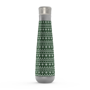 Green Snowflake Pattern Peristyle Water Bottle