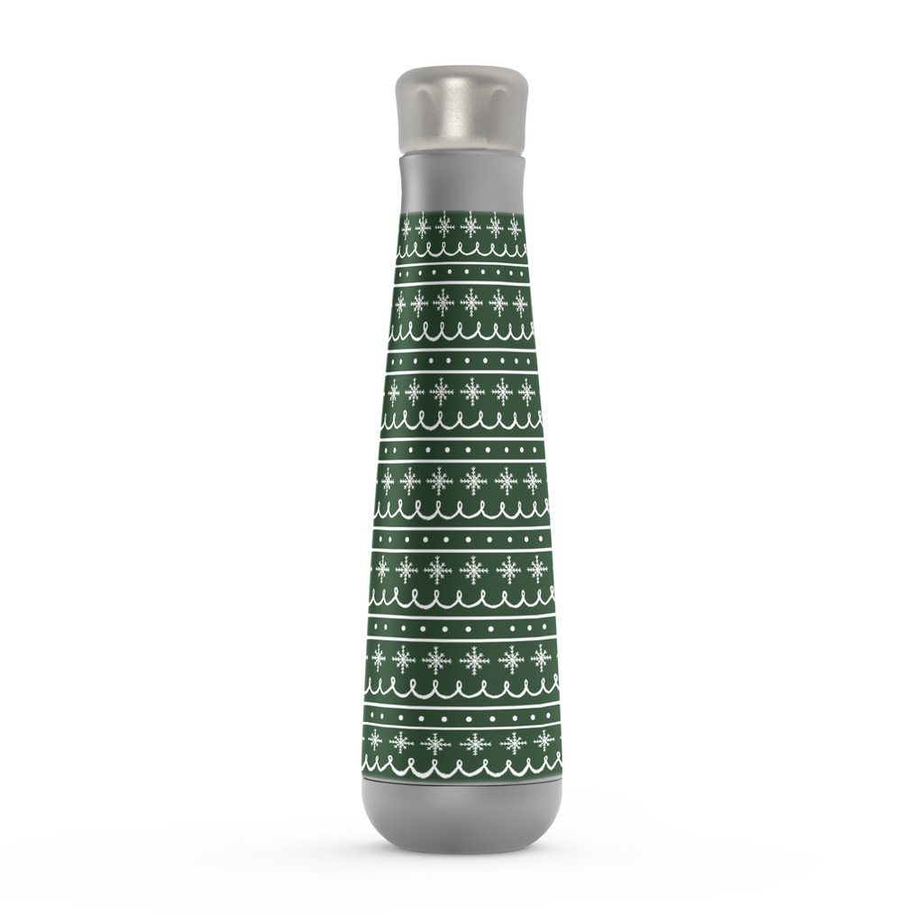 Green Snowflake Pattern Peristyle Water Bottle