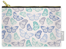 Load image into Gallery viewer, Purple and Green Butterfly Pattern - Carry-All Pouch
