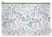 Load image into Gallery viewer, Purple and Green Butterfly Pattern - Carry-All Pouch