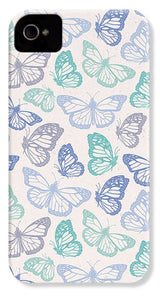 Purple and Green Butterfly Pattern - Phone Case