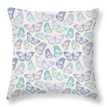 Load image into Gallery viewer, Purple and Green Butterfly Pattern - Throw Pillow
