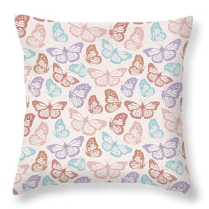 Rainbow Butterfly Pattern - Throw Pillow