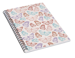 Rainbow Butterfly Pattern - Spiral Notebook