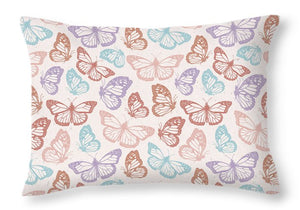 Rainbow Butterfly Pattern - Throw Pillow