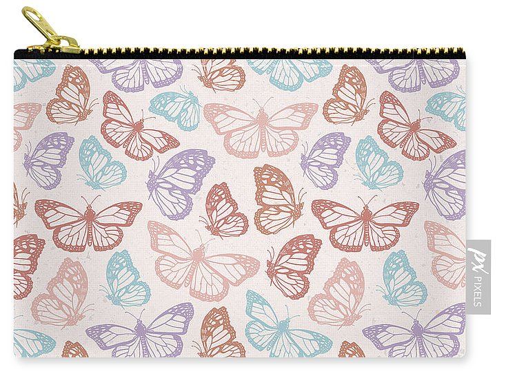 Rainbow Butterfly Pattern - Carry-All Pouch