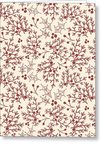 Red Christmas Branch - Greeting Card