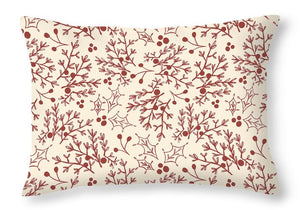 Red Christmas Branch - Throw Pillow