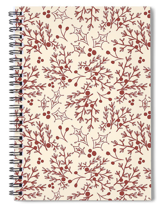 Red Christmas Branch - Spiral Notebook