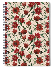 Load image into Gallery viewer, Red Fall Flowers - Spiral Notebook