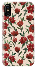 Load image into Gallery viewer, Red Fall Flowers - Phone Case