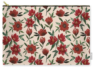 Red Fall Flowers - Carry-All Pouch